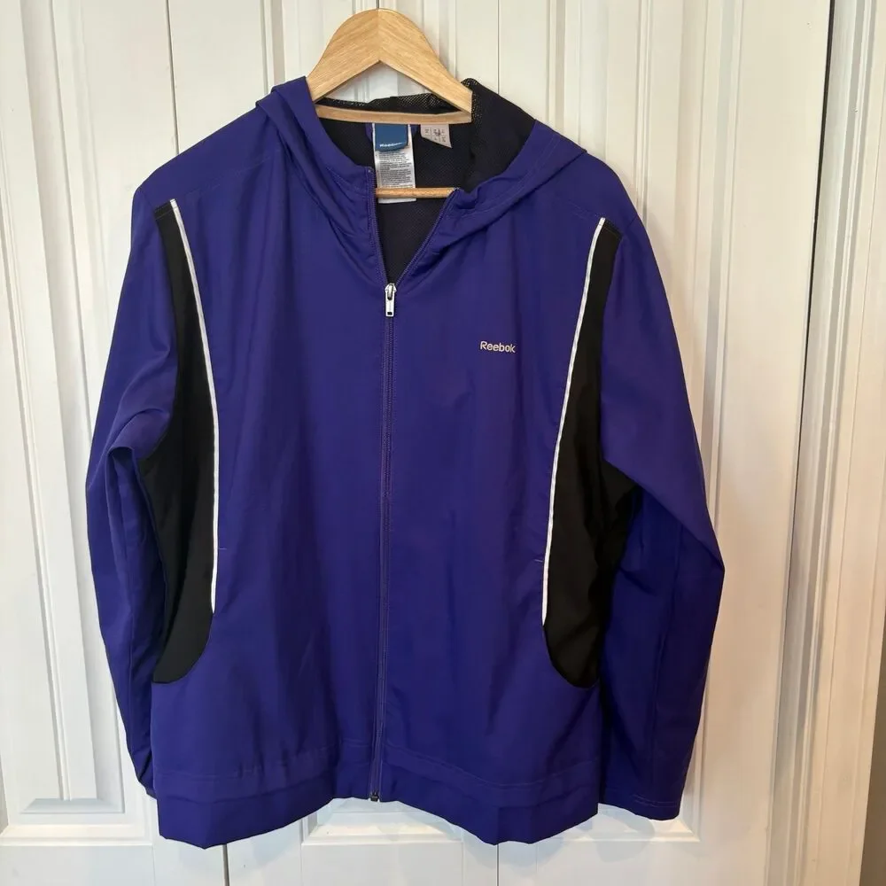 Reebok Purple‎ Windbreaker Jacket Size XL
