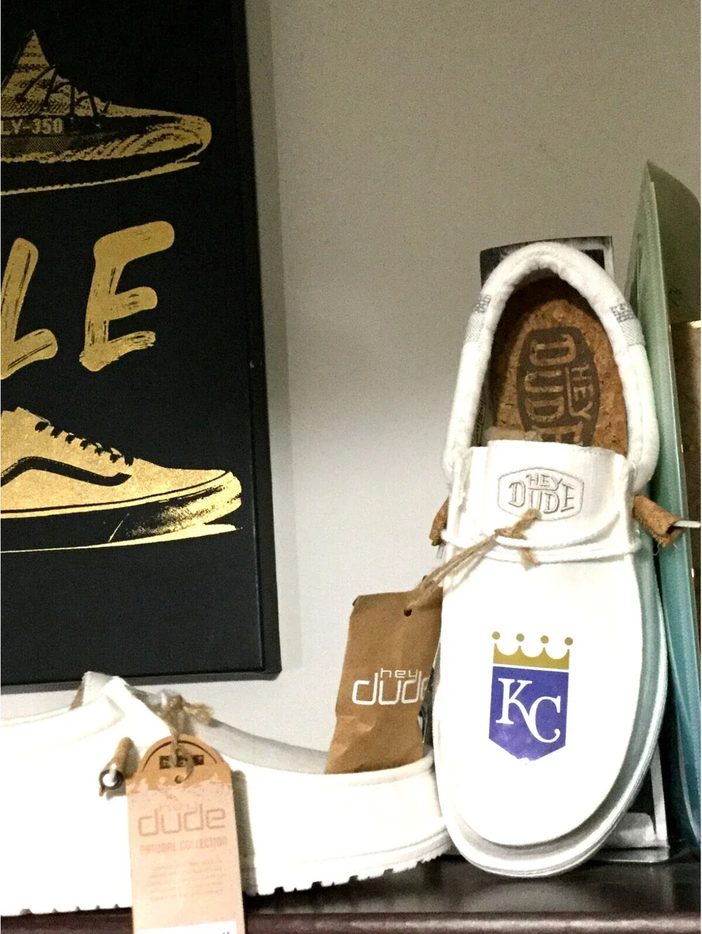 Hey Dudes Shoes Mens Size  12 Off White Kansas City Royals