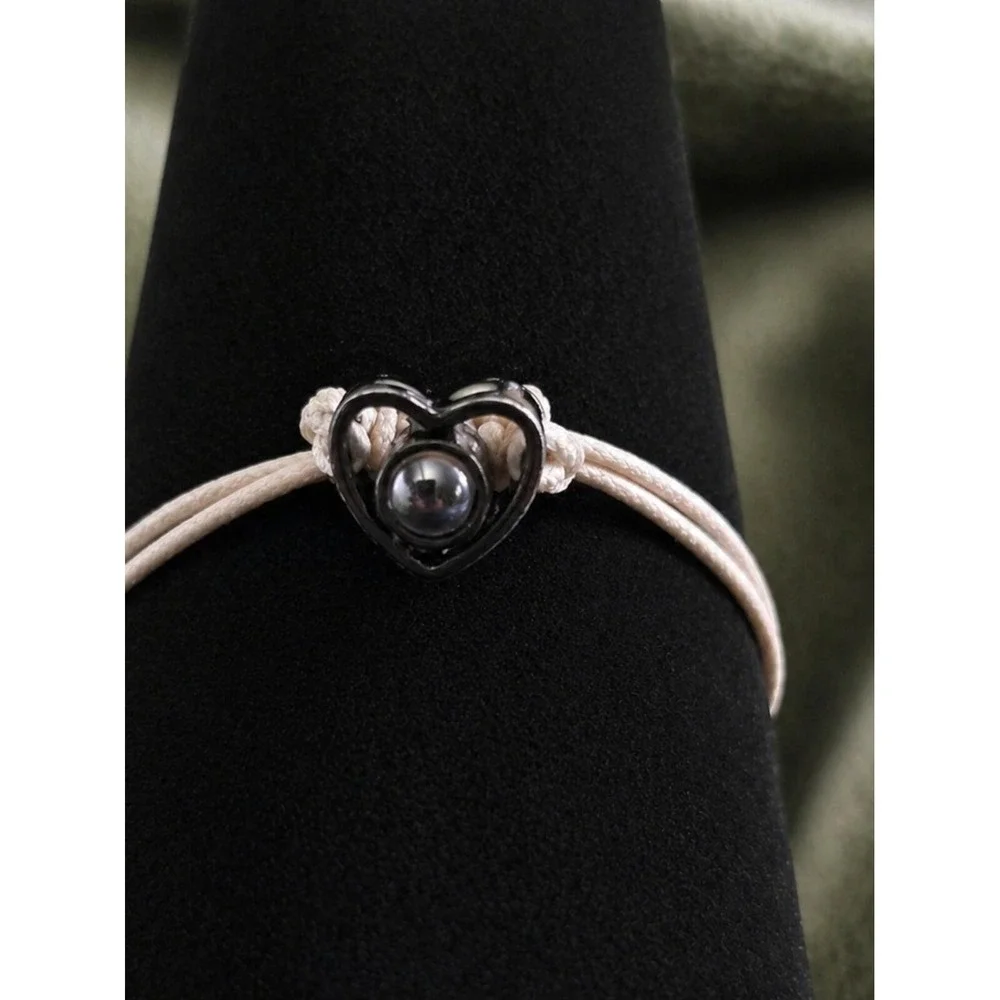 Matching Couples Bracelet Set Heart 100 Languages I‎ Love You Projection Jewelry