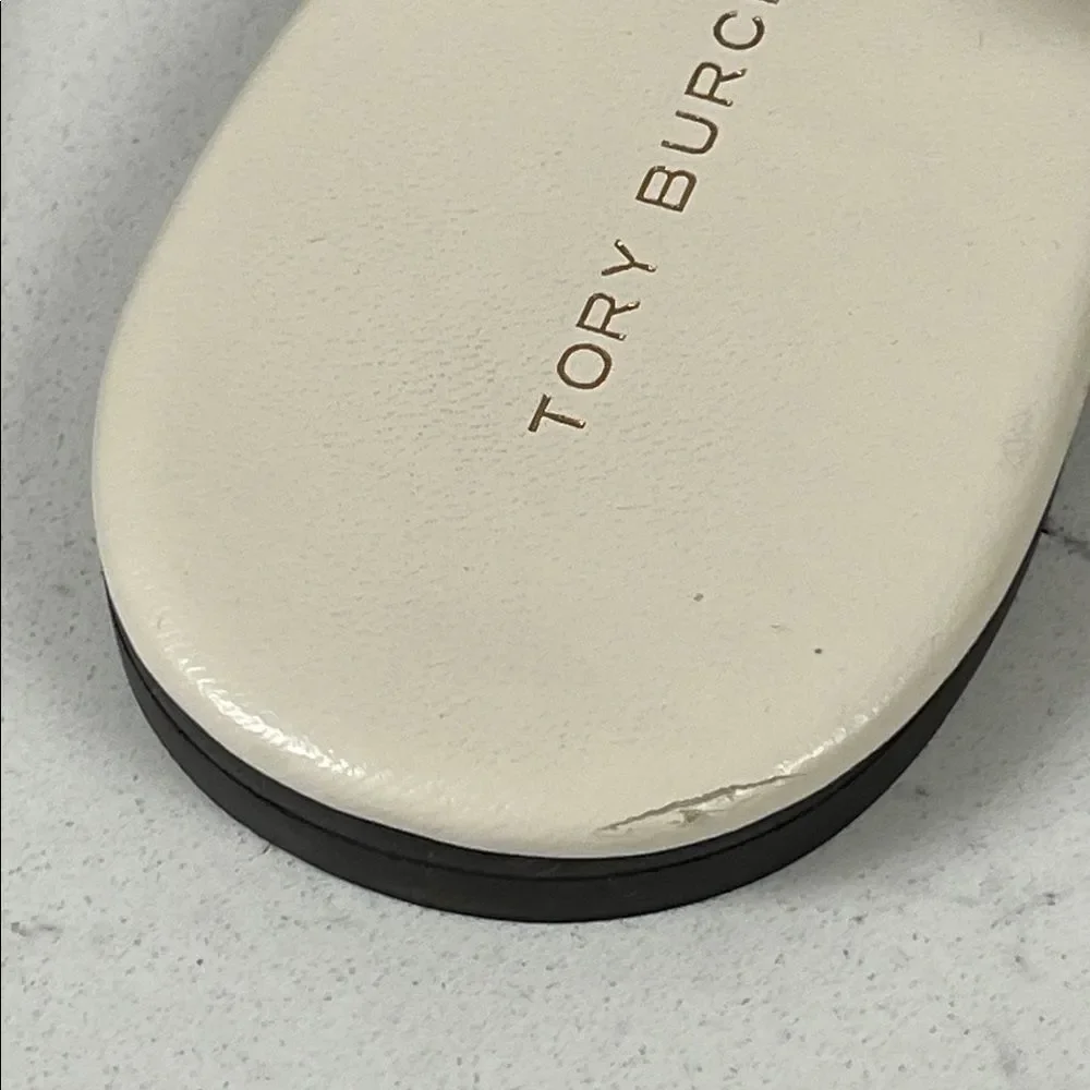 Tory Burch Georgia Thong Sandal (Women) Light Cream Size 8 Flip Flop