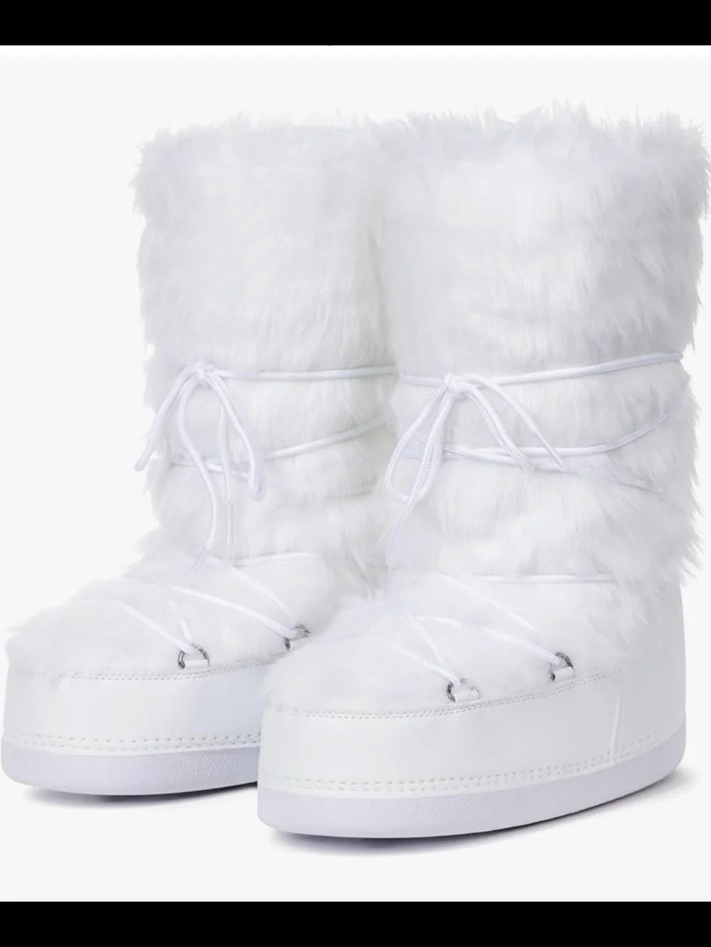 White Faux-Fur Winter Boots - Women's Cozy Snow Boot