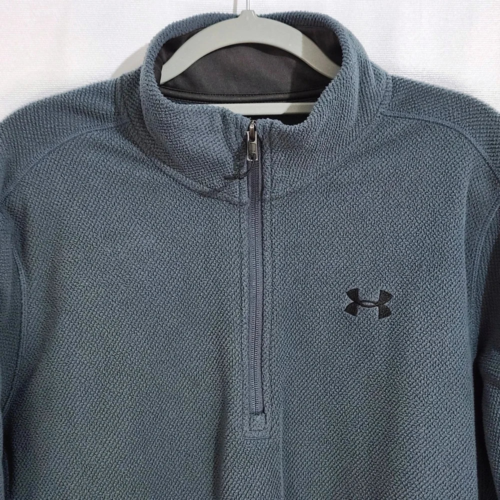 Under Armour ColdGear OffGrid 1/4 Zip Fleece Pullover Men XL Waffle Knit 1328166