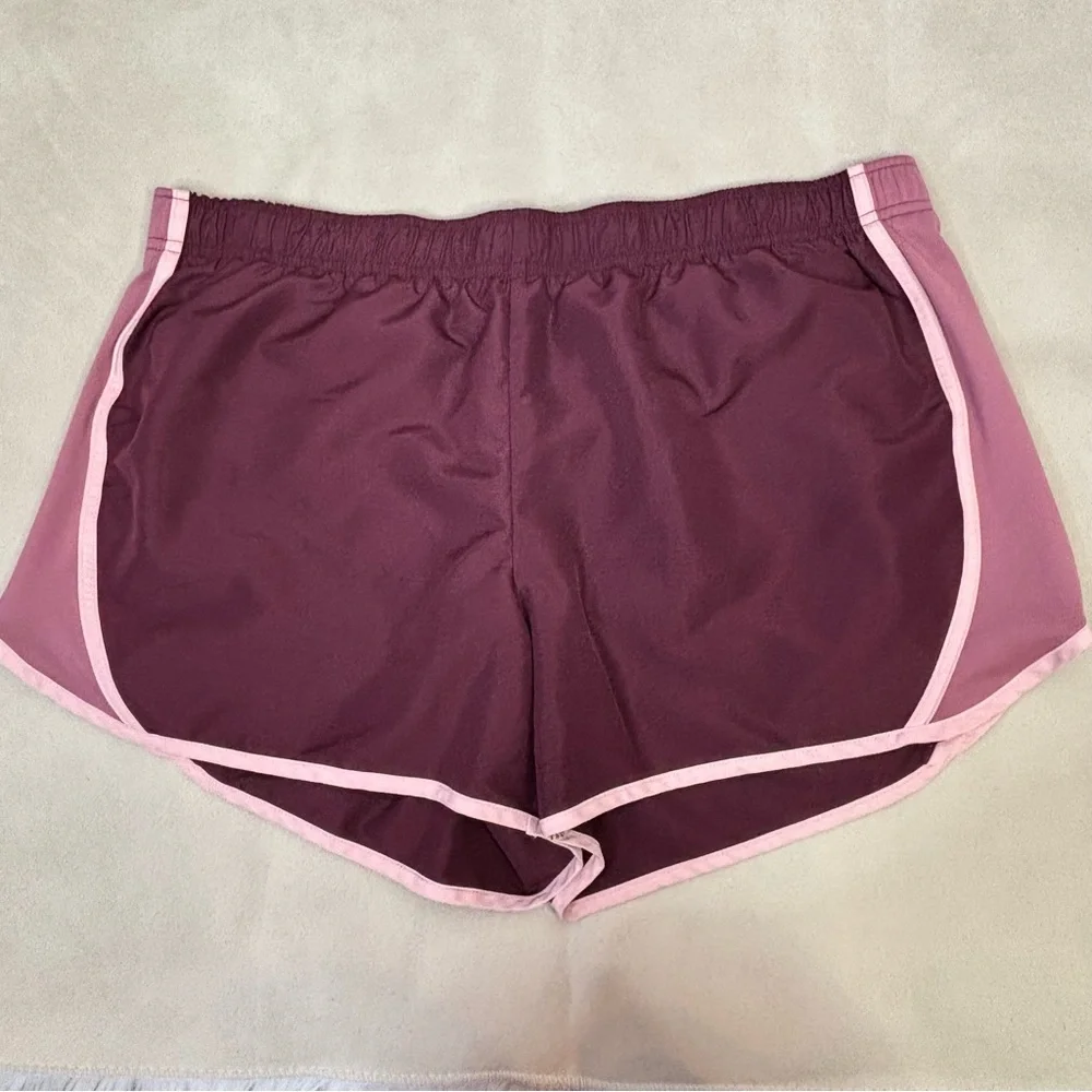 Athletic Works XL 16-18‎ Athletic Shorts Burgundy Lined Elastic Waist Activewear