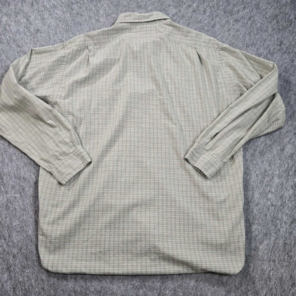 Polo Ralph Lauren Lowell Sport Shirt Mens Large Green Check‎ Cotton Long Sleeve