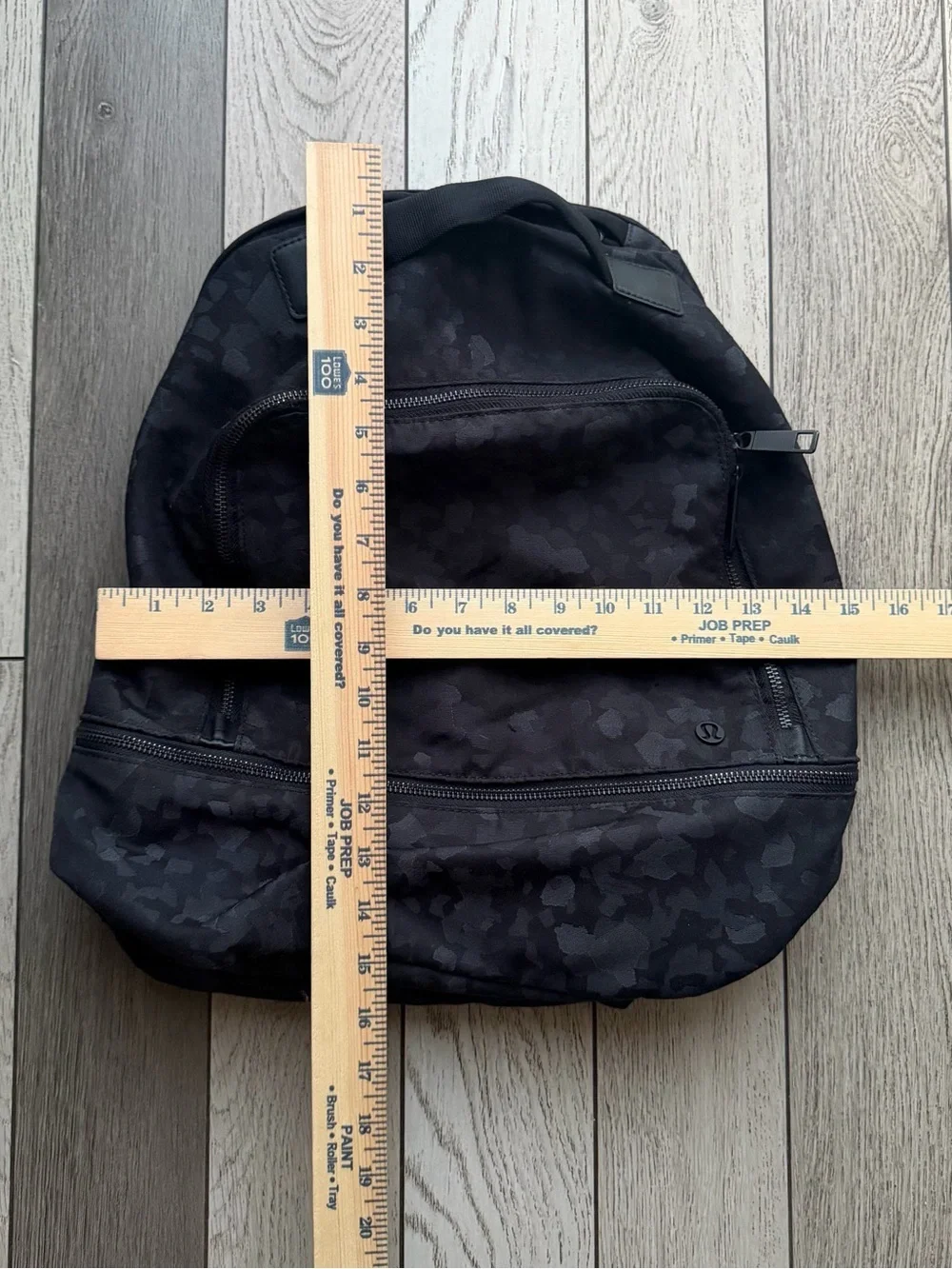 Lululemon City Adventure Black Patterned Backpack - 17L