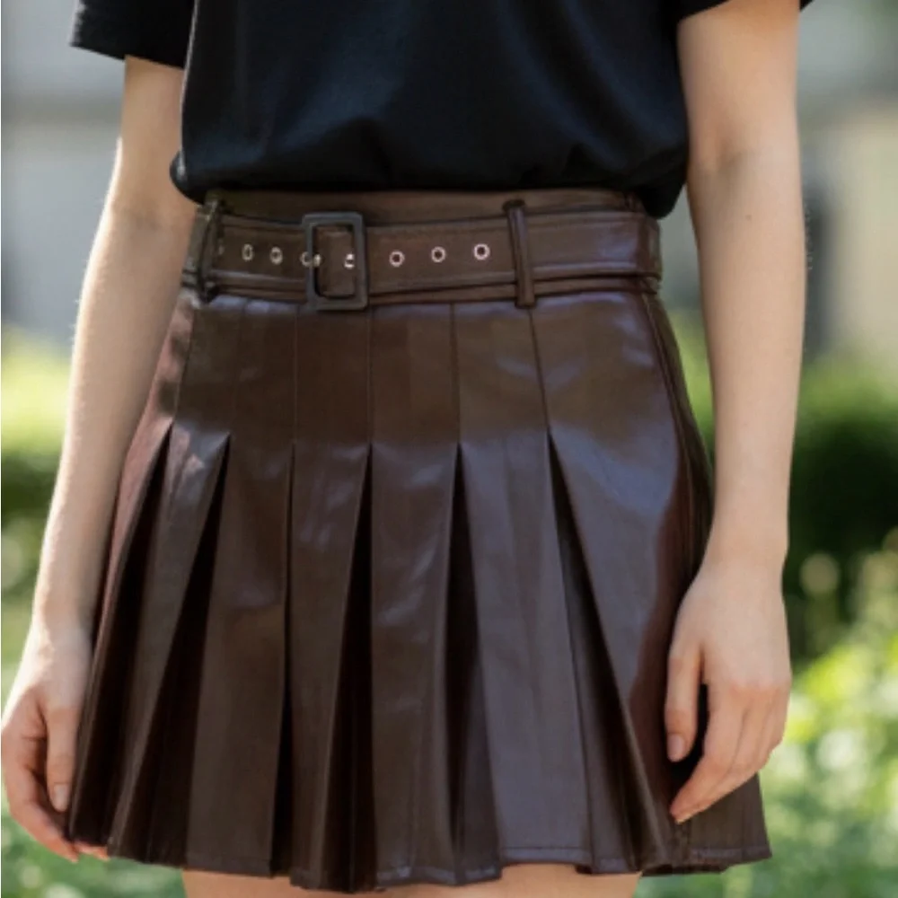 Sincerely‎ Jules Chocolate Brown Pleated Skirt