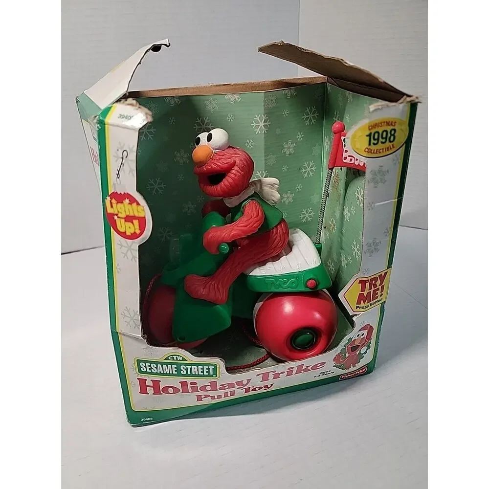Fisher Price Tyco Elmo‎ 1998 Vintage  Trike Pull Toy Sesame Street Light New