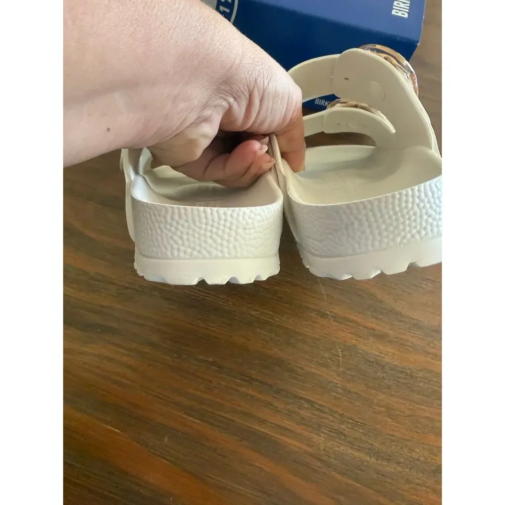 Birkenstock Arizona Big Buckle EVA Eggshell Sandals EU 38 US 7 With Box