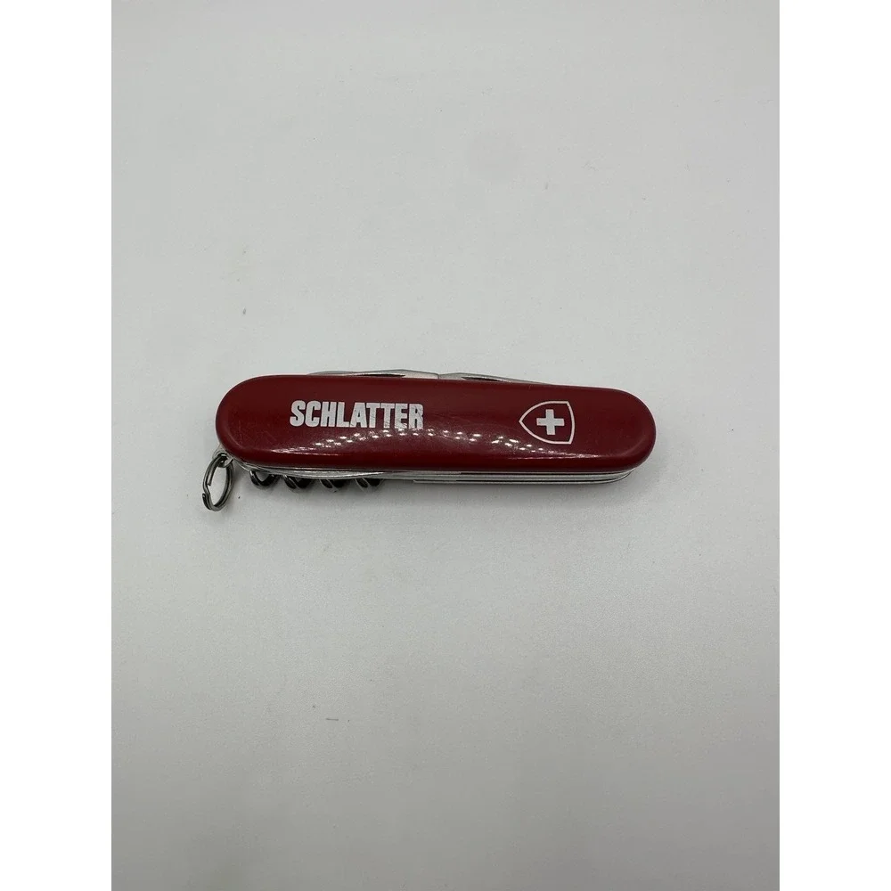 VTG Swiss‎ Army Style Multi Tool Knife Red Schlatter Stainless Corkscrew Opener