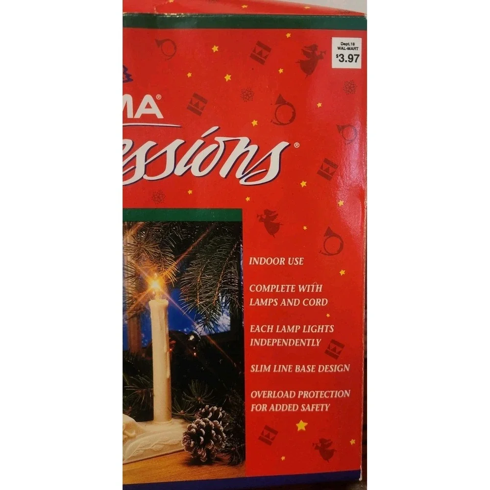 Vintage NOMA Expressions 3-Light‎ Candolier Christmas Window Candelabra w/ Box