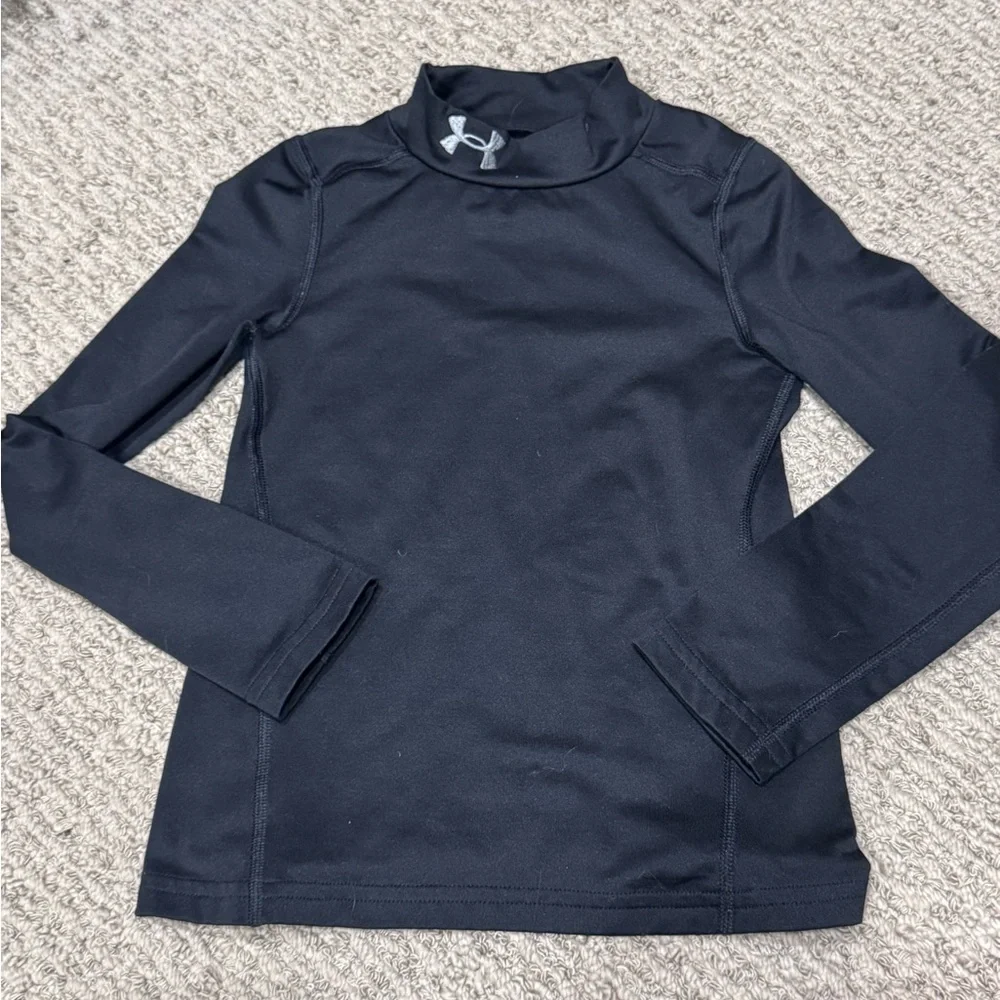 Under Armour Black ColdGear Mock Neck Compression Shirt
