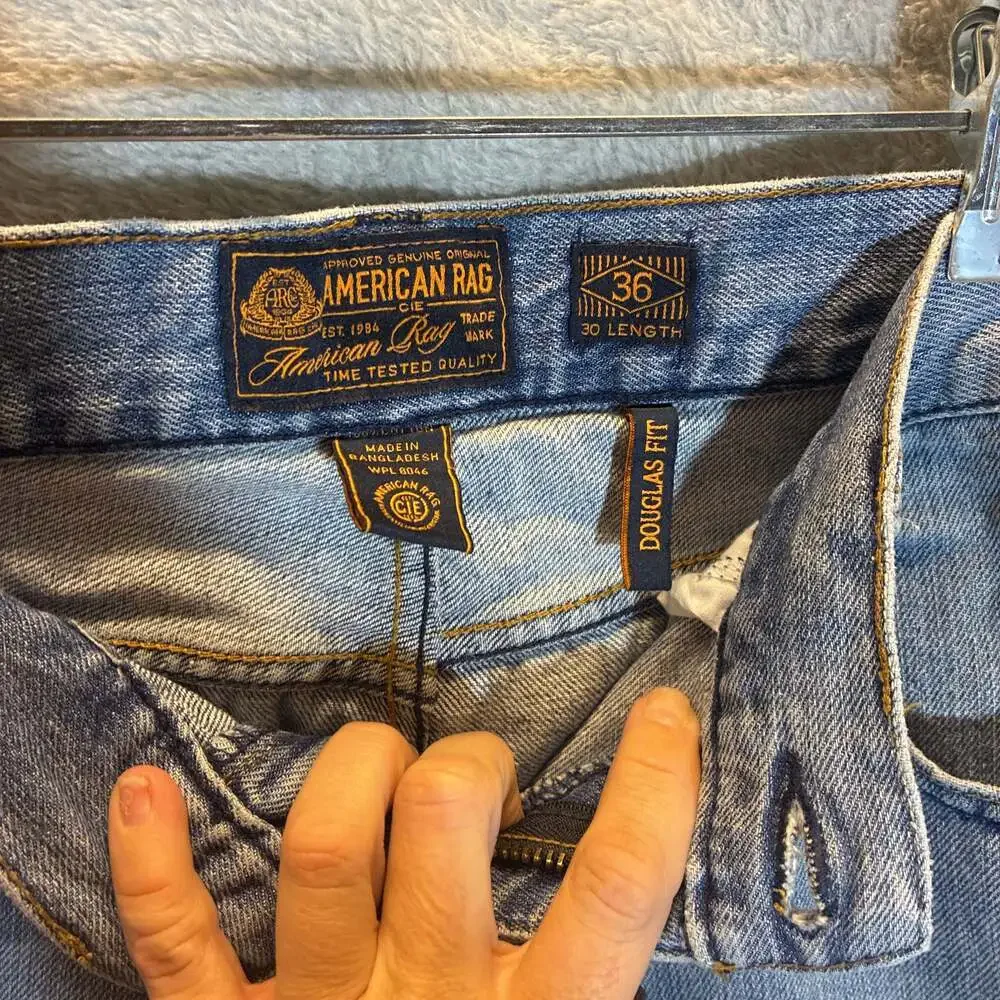 American Rag Denim Jeans‎ Mens 34x32 DouglasStraight Fit Light Blue Wash Y2K