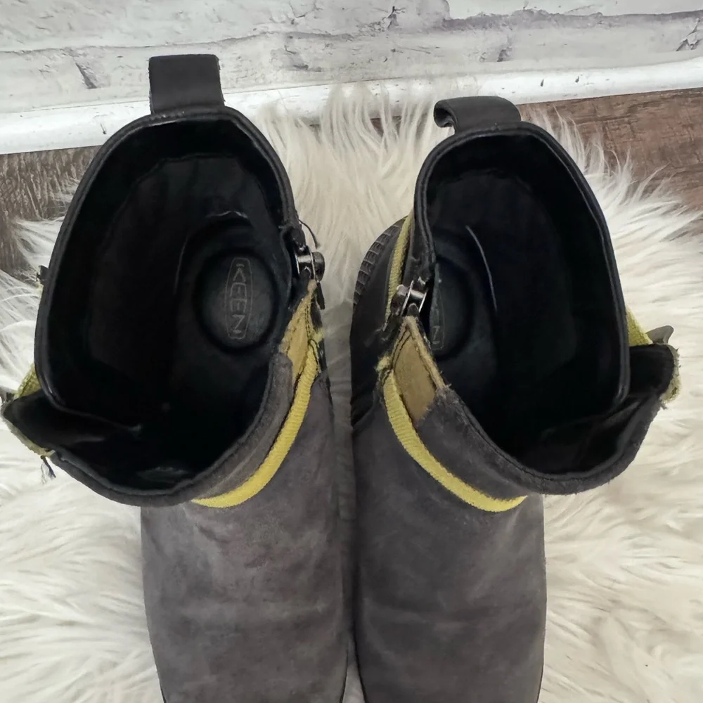 Keen‎ Morrison Mid Boot Comfort Gray Leather Booties Women’s 7 Sleek Durable