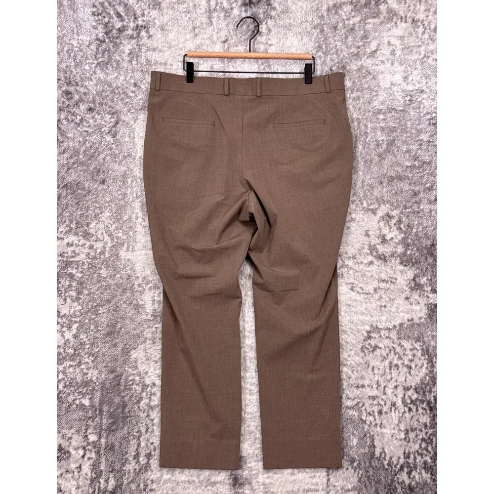 State & Liberty Athletic Fit Stretch Wool Suit Dress Pants 38 x 26 Mens Brown