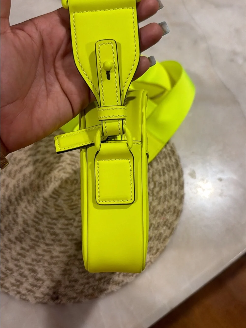 Gucci Rubber-Effect Crossbody Bag 'Fluorescent Yellow'