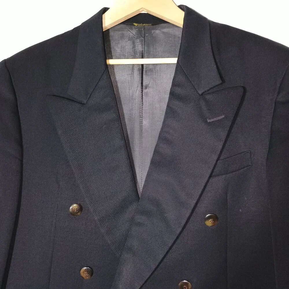 NWOT Zeidler Couture Men 42R Blazer 100% Wool 3-Pocket Made USA Navy Sport Coat