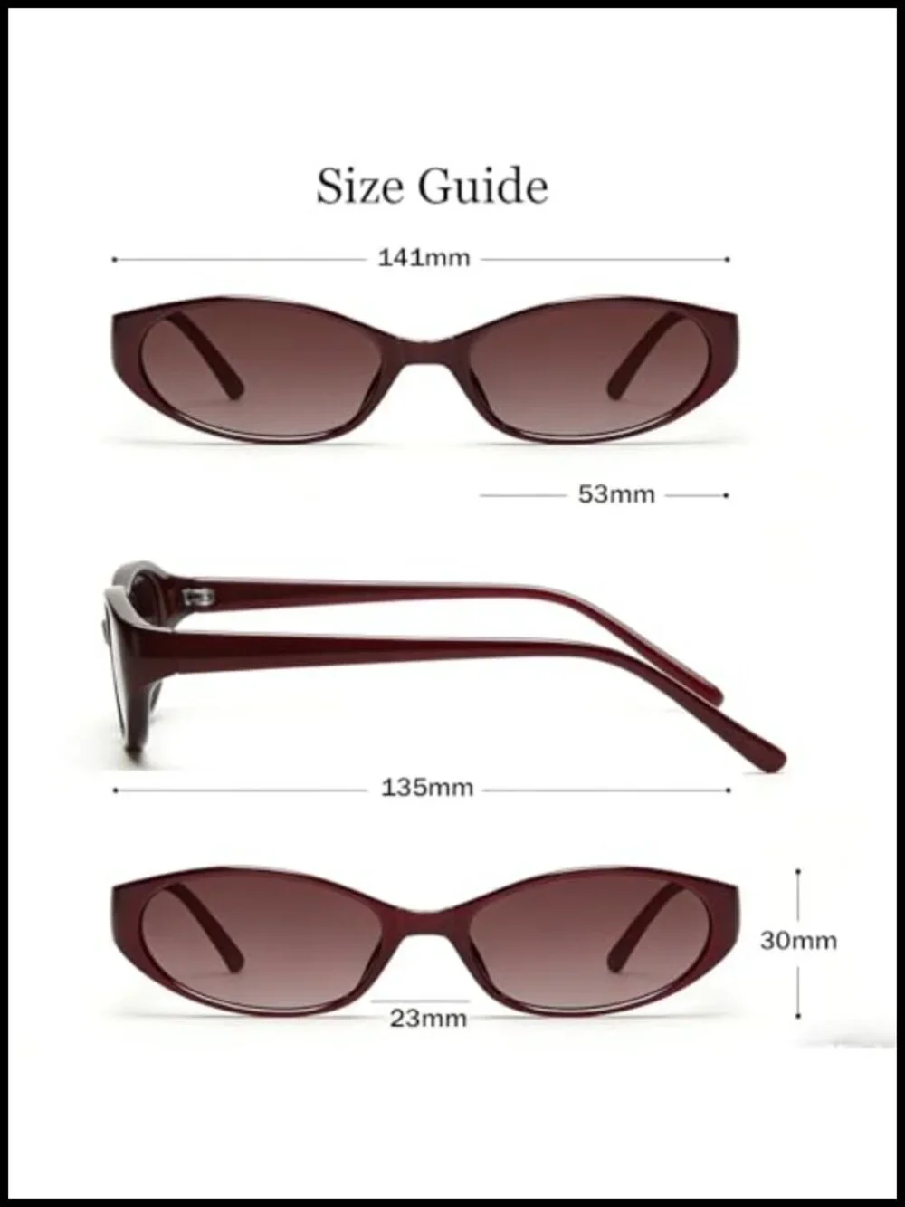 Retro Small Oval Sunglasses Women Vintage 90s Cat Eye Narrow Sun