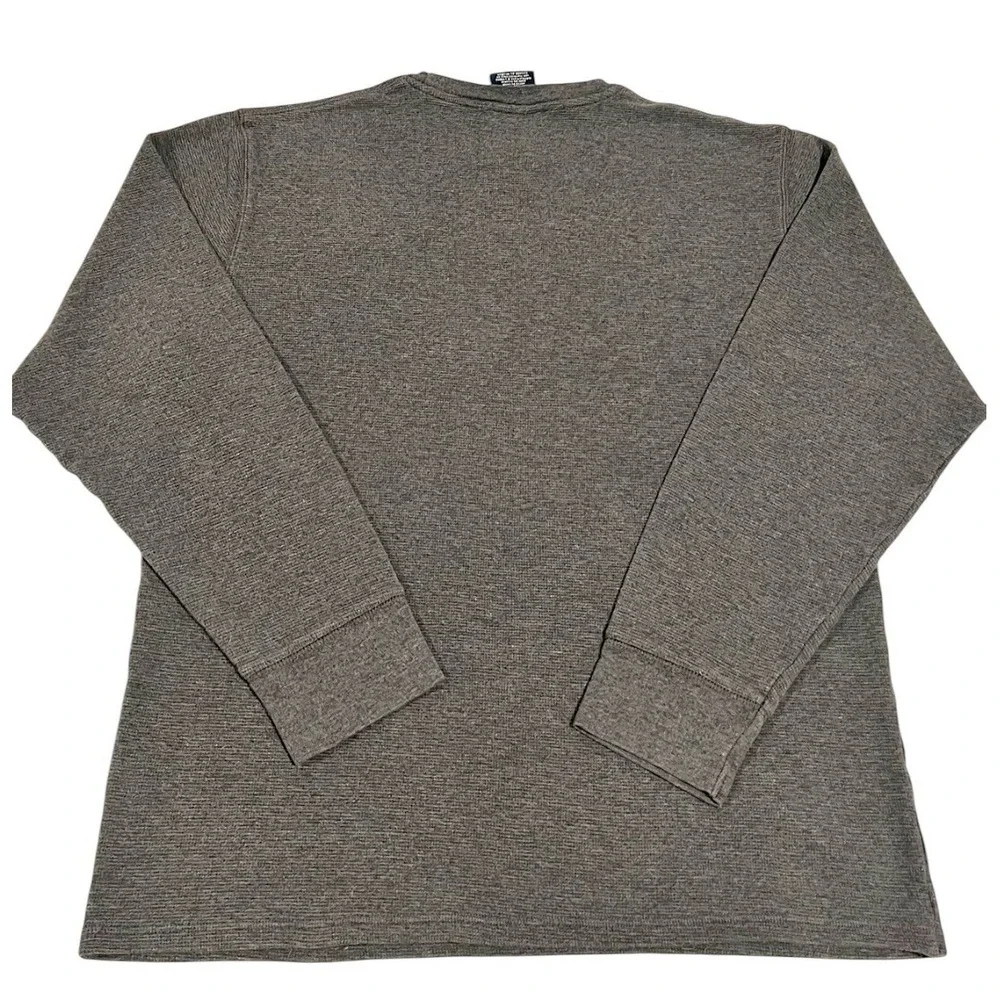 Polo Ralph Lauren Men's XL Thermal‎ Waffle Knit Long Sleeve Shirt Charcoal