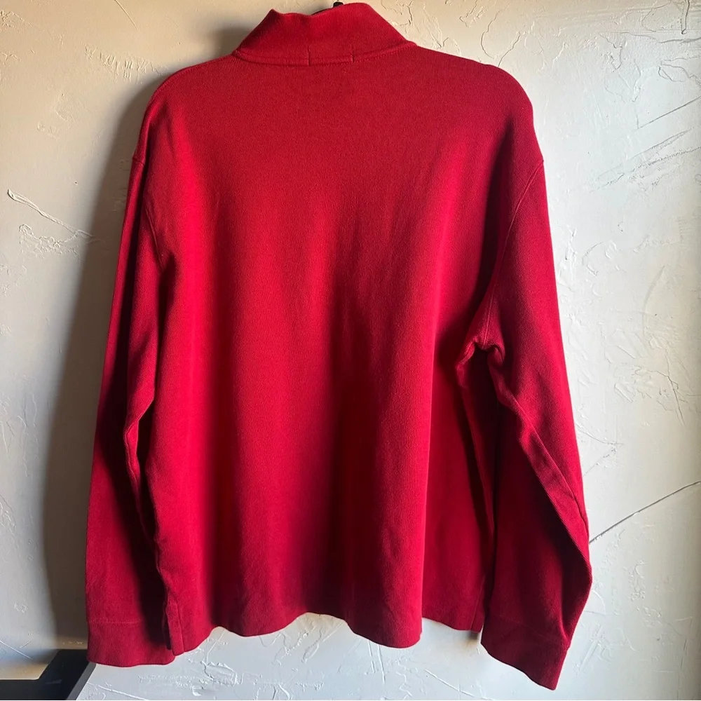 Ralph Lauren Polo Estate Rib Quarter Zip Pullover Prep Old Money Academia‎ Sz L