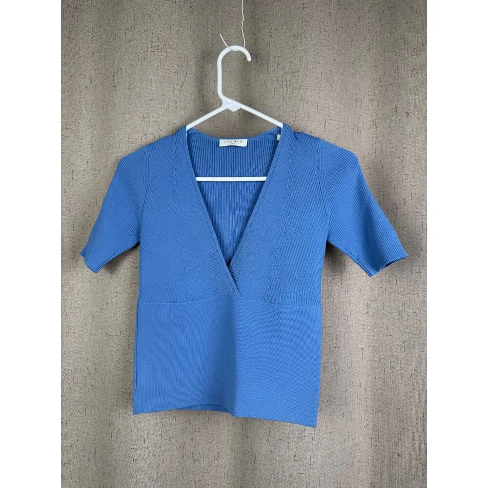 Sandro ribbed neck