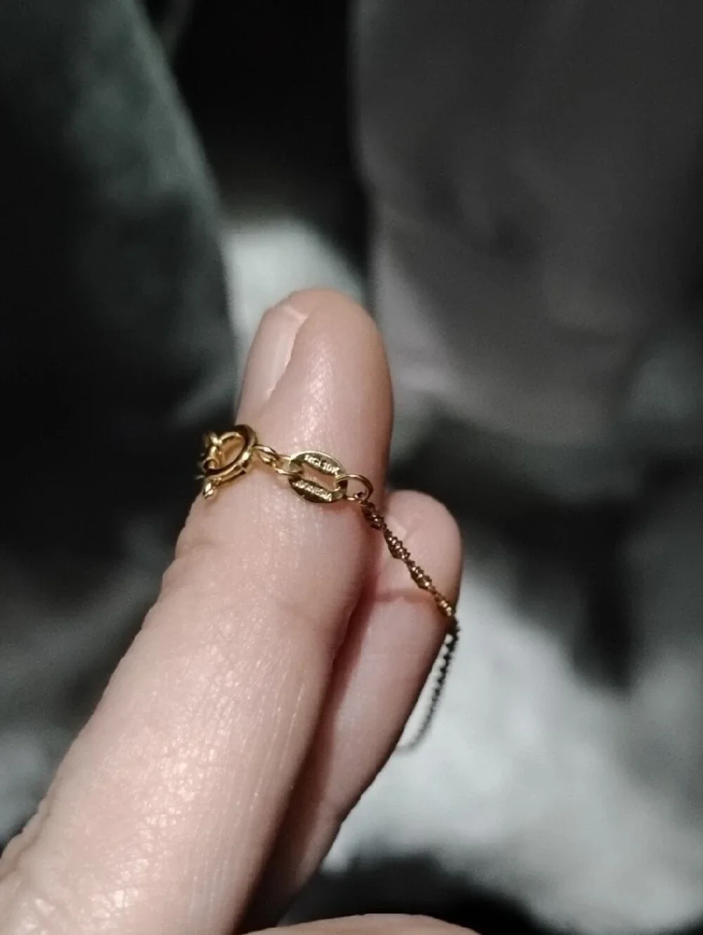 Elegant 10kt Gold Singapore Bracelet 7