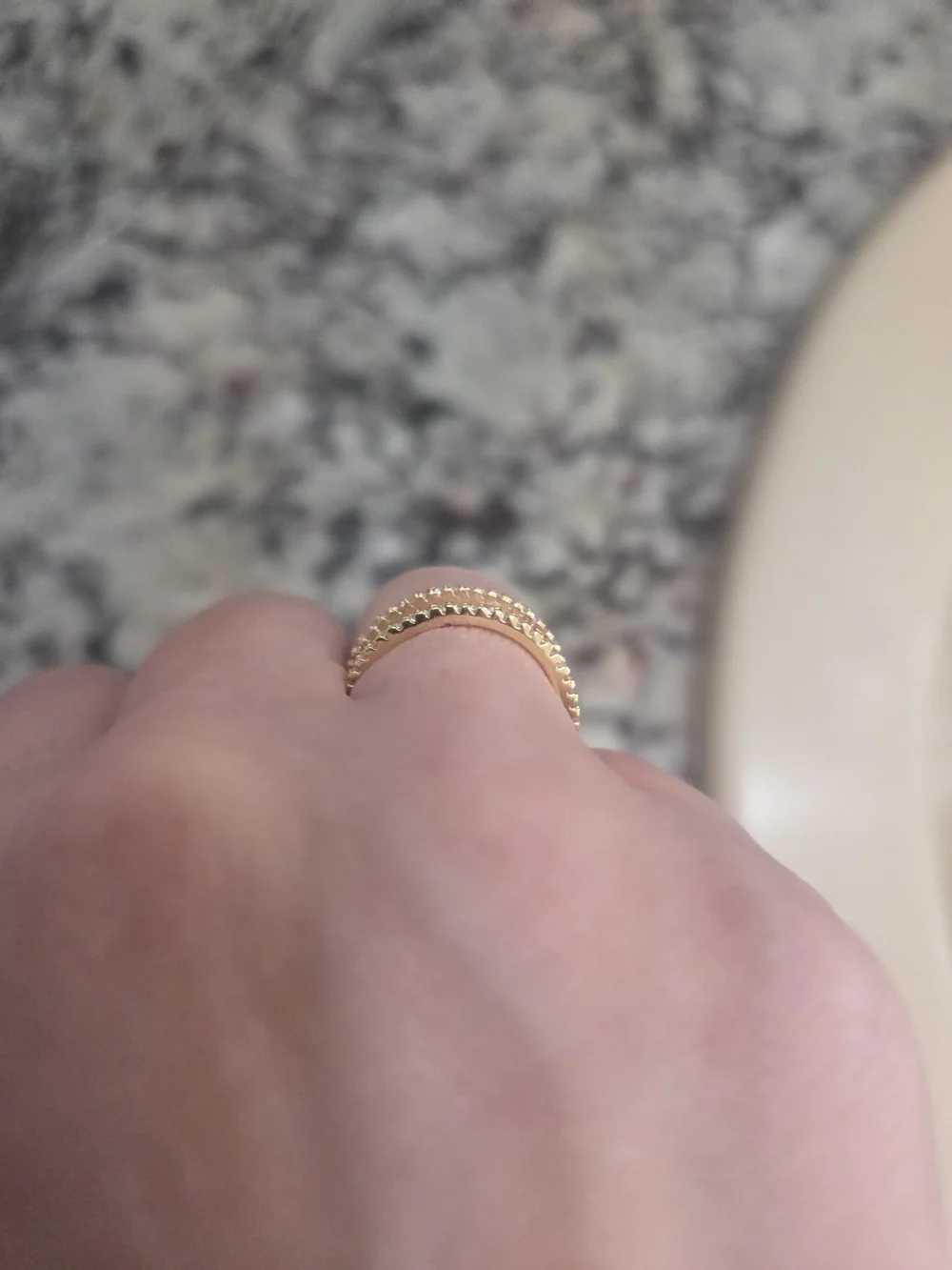 Delicate Double-Band Gold Ring with Crystal Accents - Women Jewelry Rings