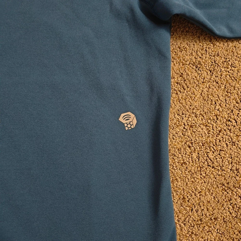 Mountain Hardwear Men's Fleece Jacket Blue Full‎ Zip Size Large Outdoor