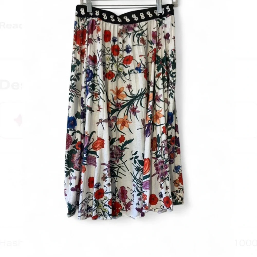 Vibrant Floral A-Line‎ Skirt