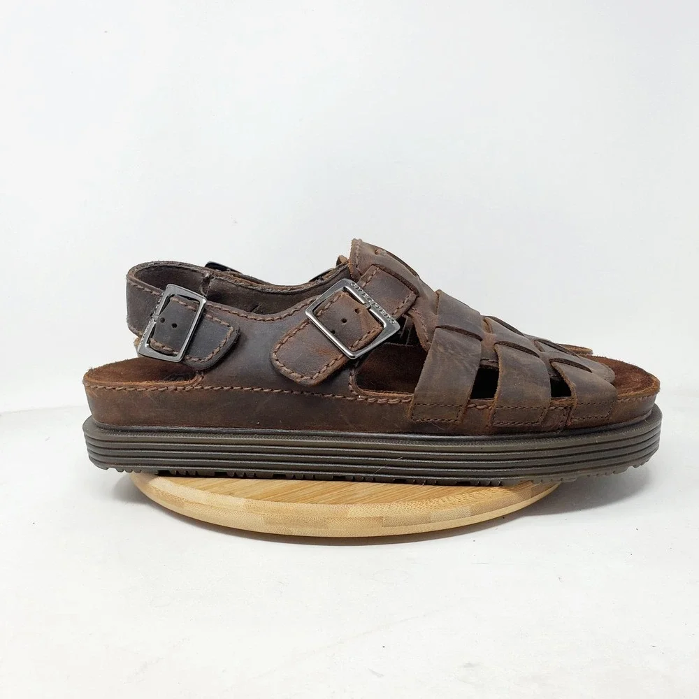 Skechers Jammers Sandals Mens 11 Fisherman Brown Chunky Platform 90s‎ Y2K Shoes