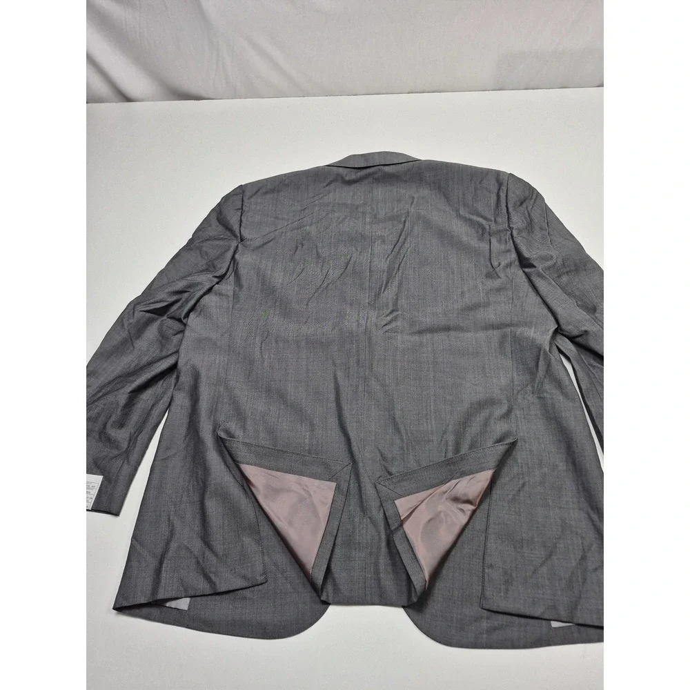 Emilio Ciro Suit Mens 48R Gray Wool Turbo 160 2 Piece 43x36W Zegna Formal NWT