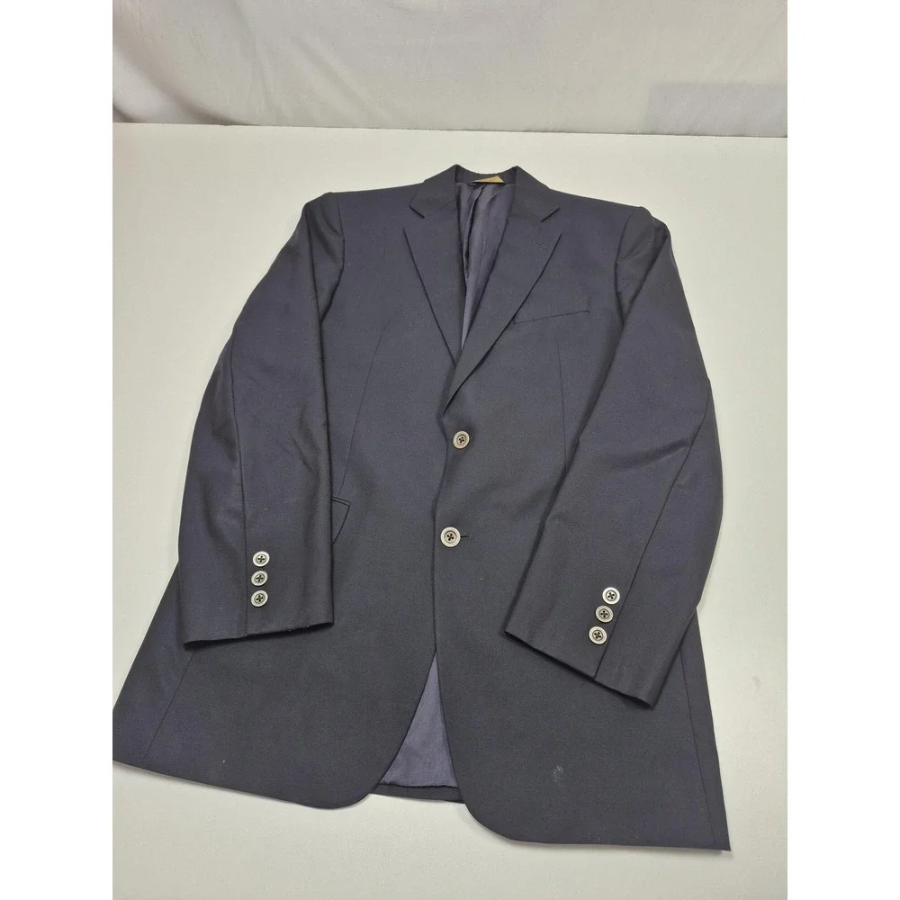 Brooks Brothers Loro piana Suit Jacket Mens M 39L Blue Wool 1818 Madison FLAW