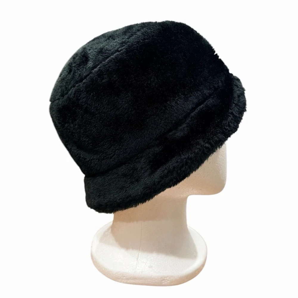 Fluffy Faux Fur Bucket Hat item excellent