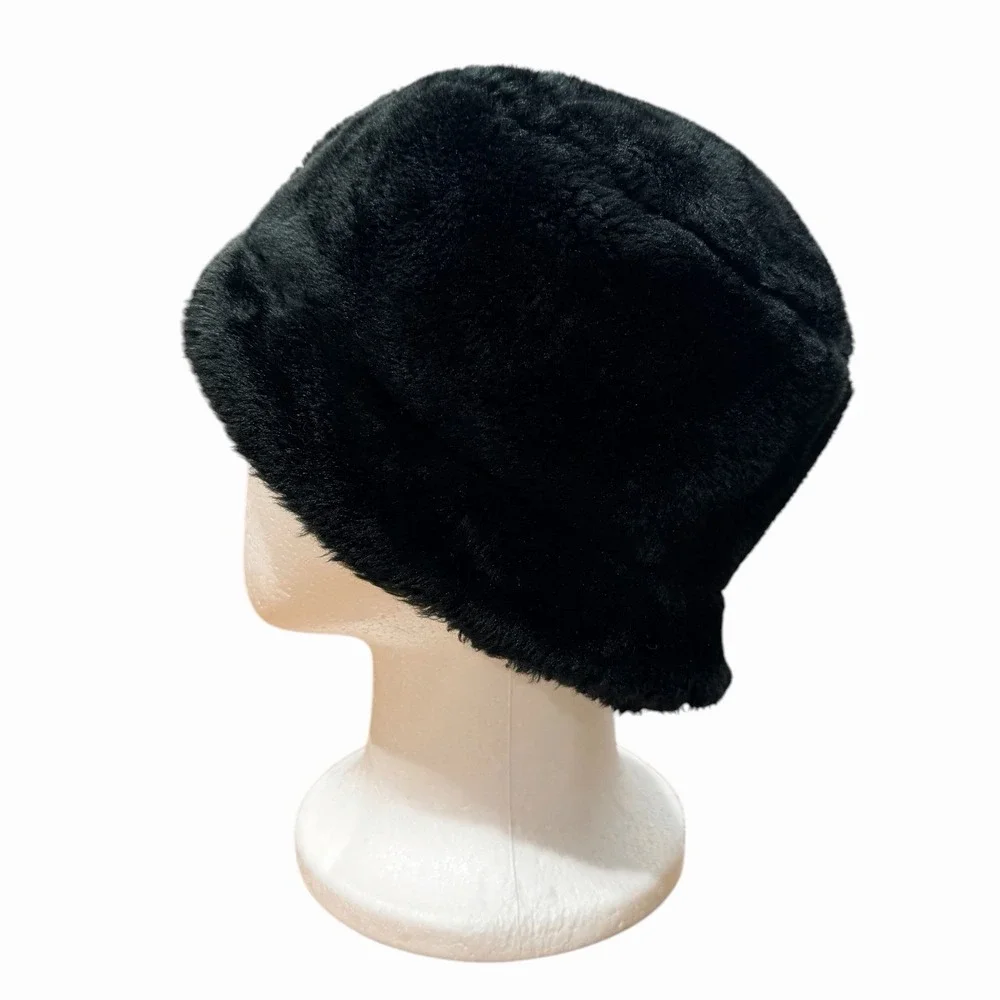 Fluffy Faux Fur Bucket Hat item excellent