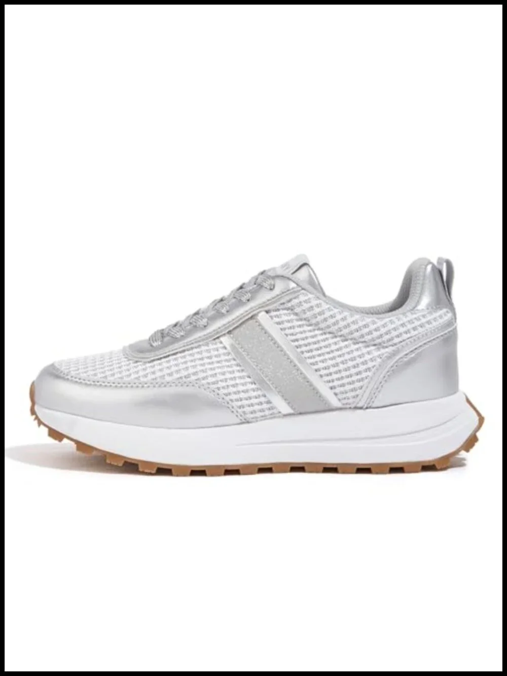 Women Platform Walking Shoe Retro Classic Casual Rhinestone Sneakers Lace-Up