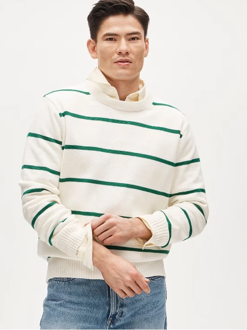 J crew Heritage cotton sweater in stripe
