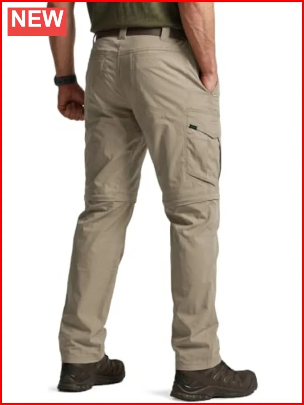 Convertible Cargo Tactical Pants, Water Resistant Hiking Pants, Zip Off