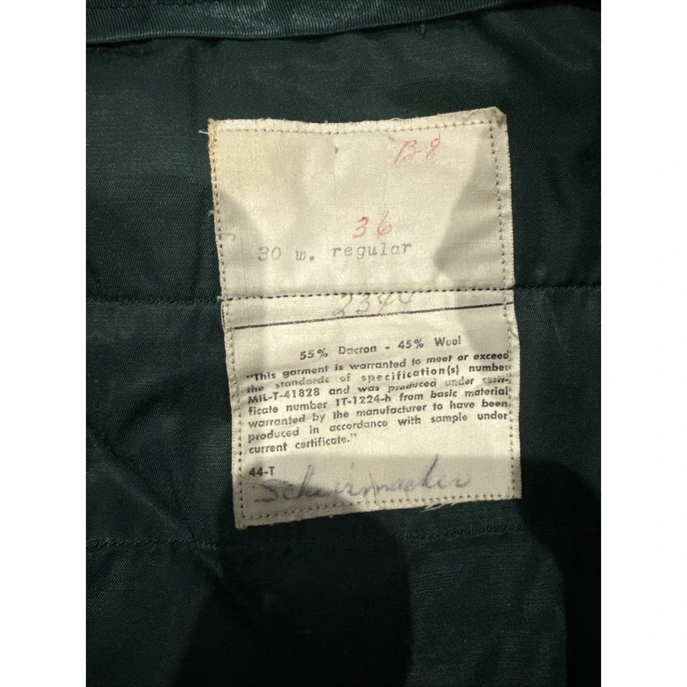 Vintage 1970s Vietnam Era US Army Green Dress Uniform M‎ Jacket 30R Pants 7 Hat