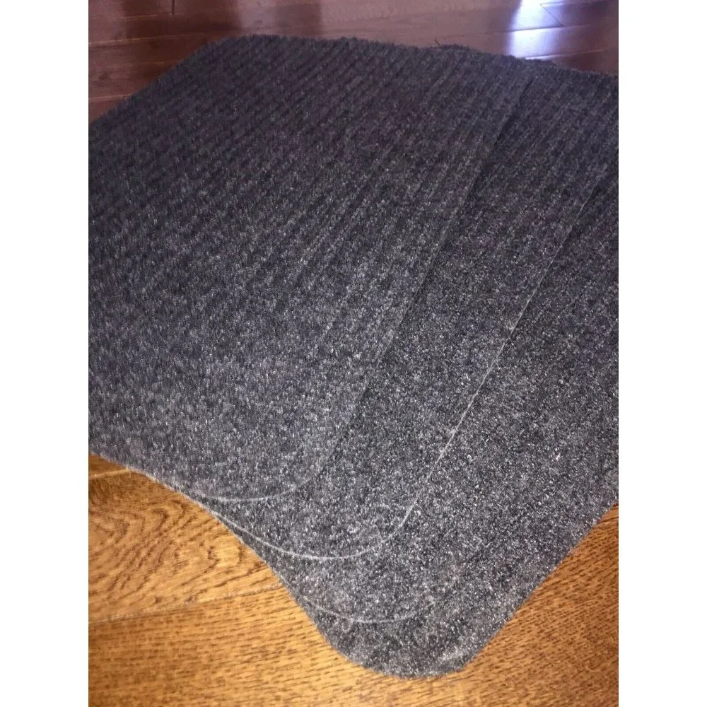4 Small Door Mats‎ Area Rugs Black Reversible Floor Shoes Pet 24x16