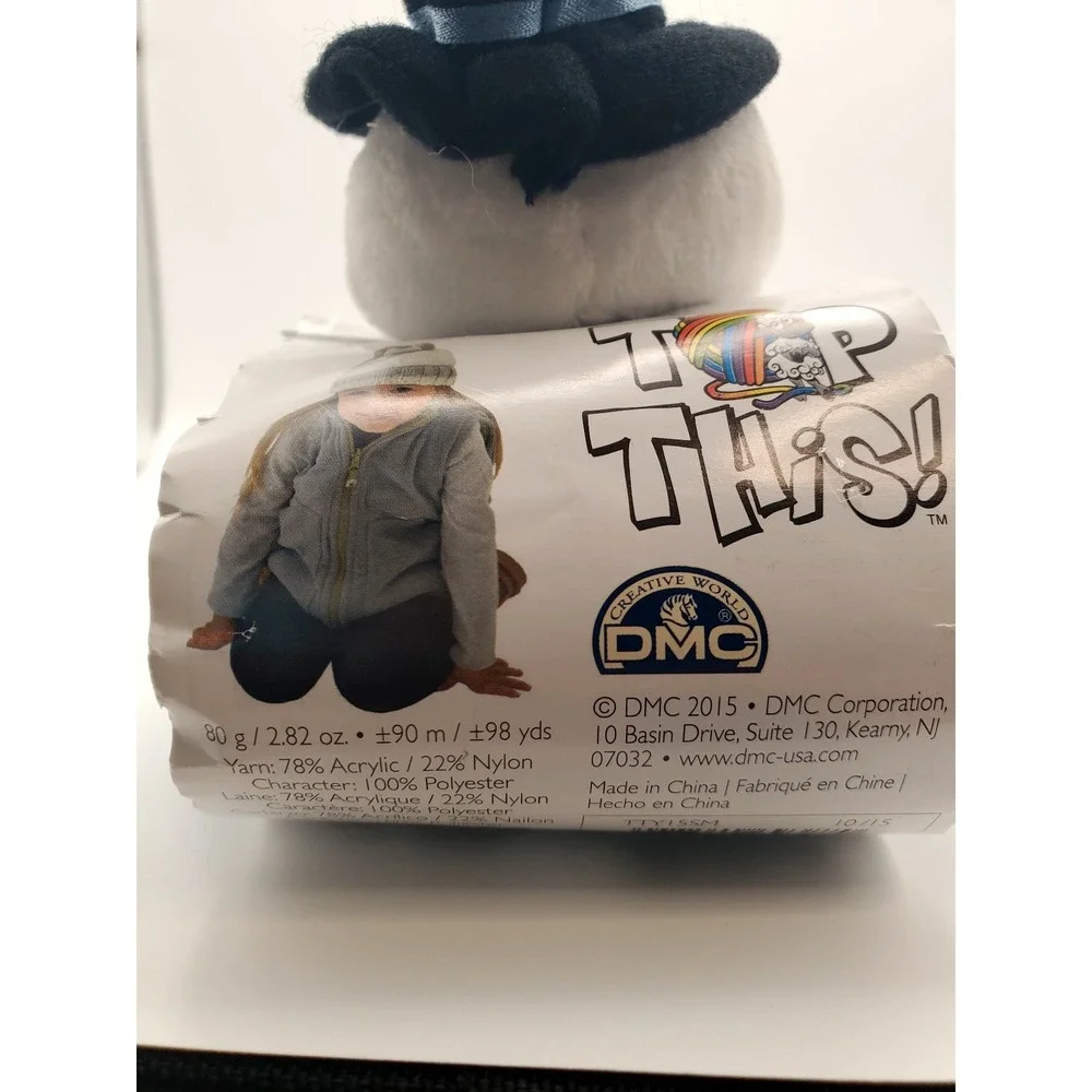 PlushDMC Top This! Snowman Hat Yarn Kit - New Discontinued Knitting Set