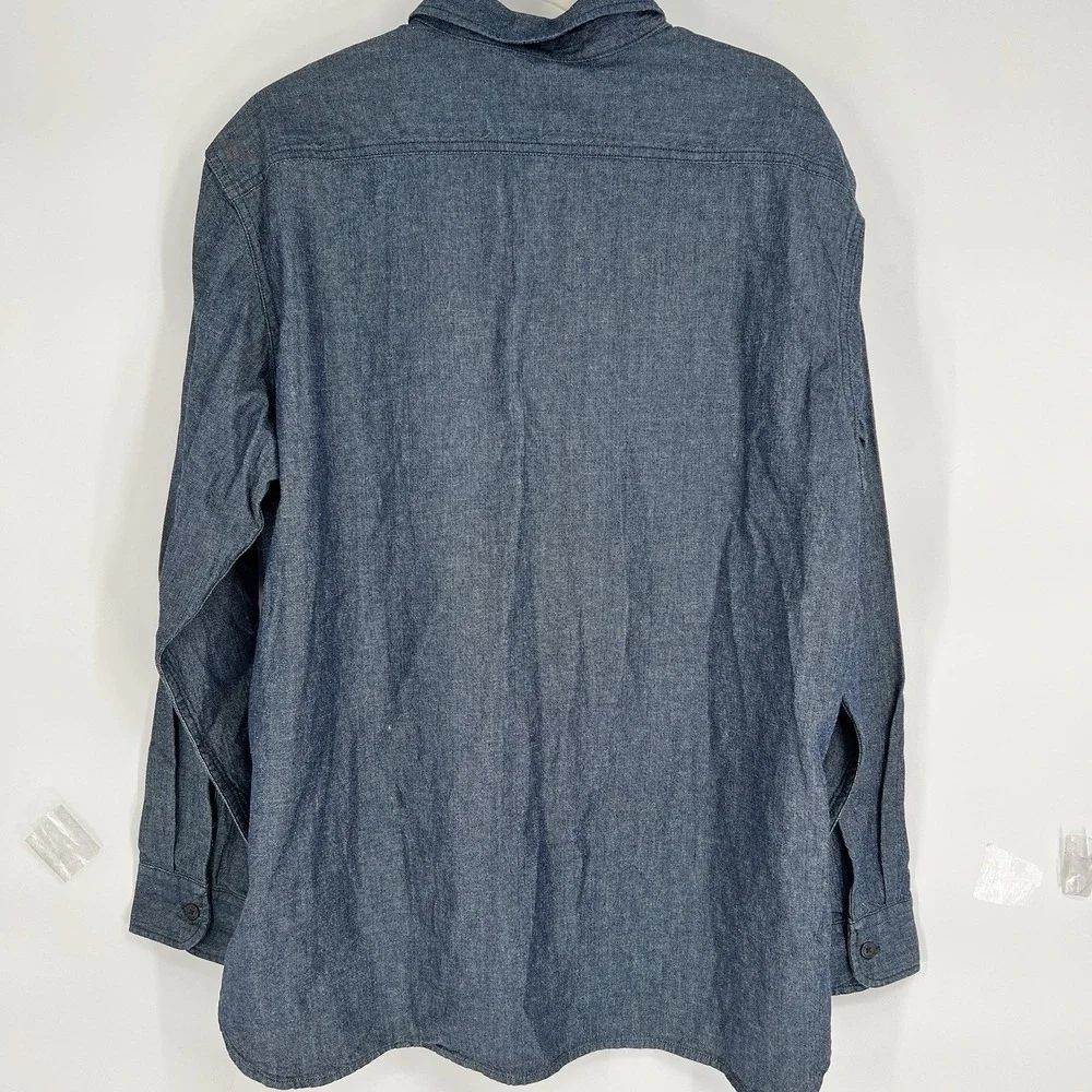 Levi's Made‎ & Crafted New Standard Shirt Dark Wash Denim Loose Fit (Size L)