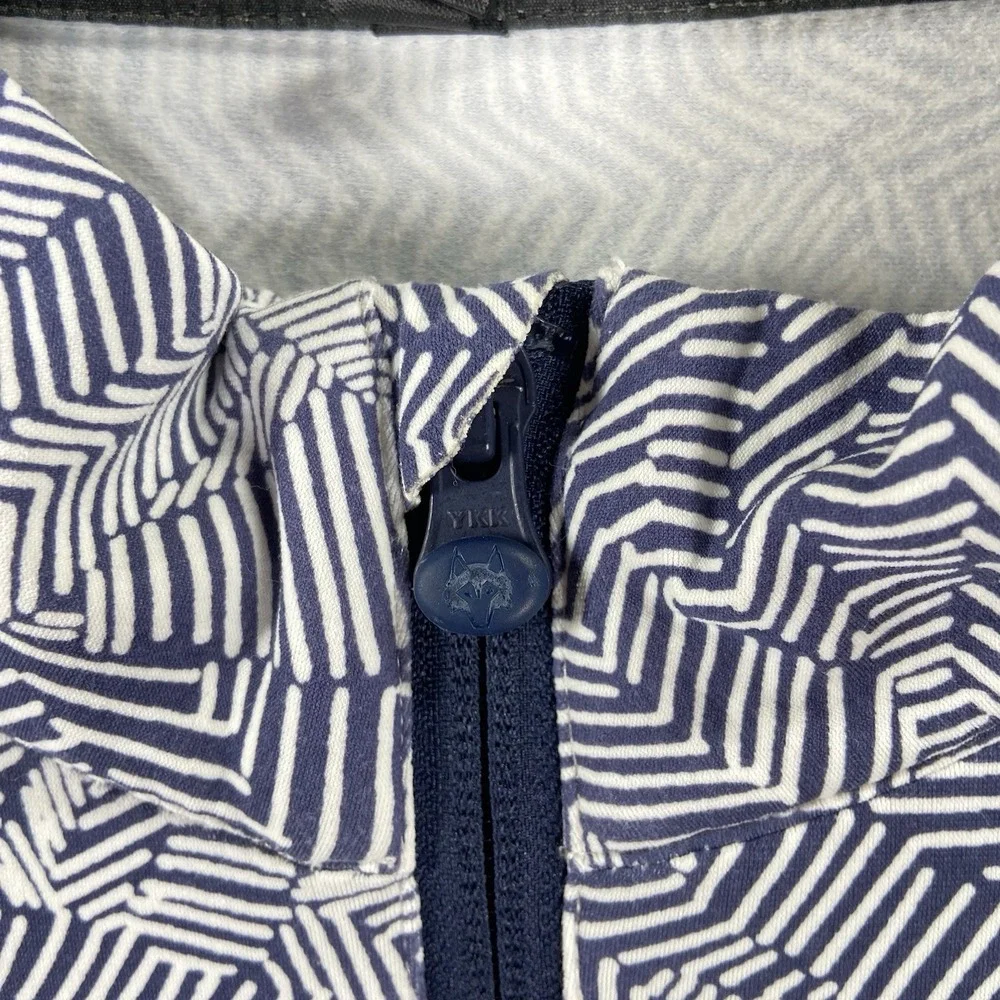 Greyson Shirt Mens XL Performance 1/4 Zip Pullover Geometric AOP Print Golf Blue