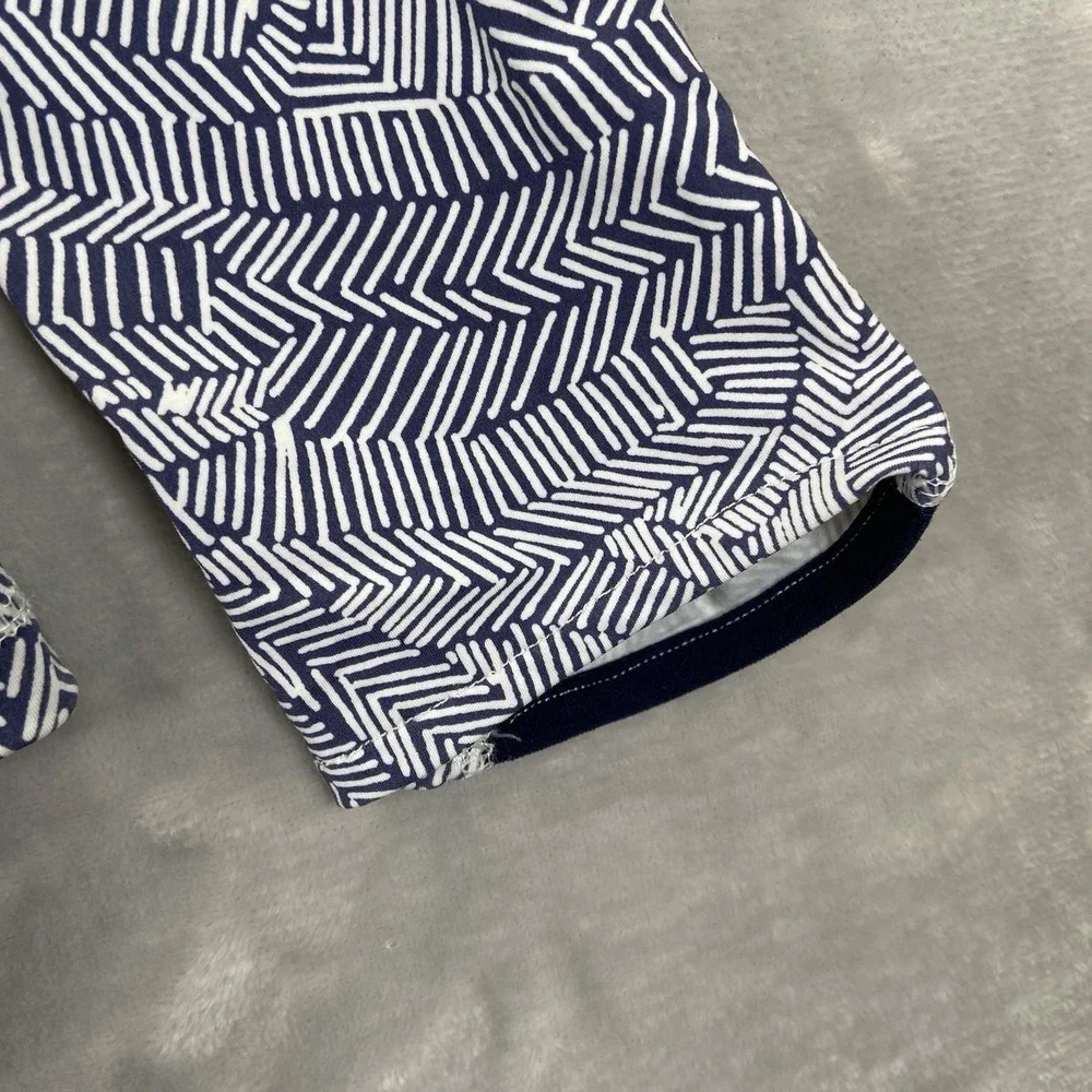 Greyson Shirt Mens XL Performance 1/4 Zip Pullover Geometric AOP Print Golf Blue