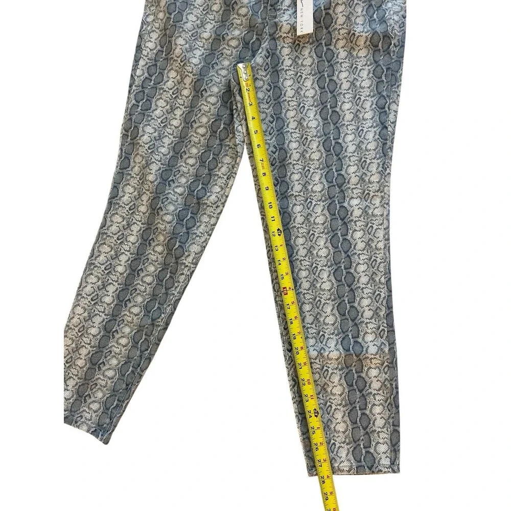 Nicole Miller‎ Soho High Rise Skinny Jeans Size 14 Snake Print Stretch Denim