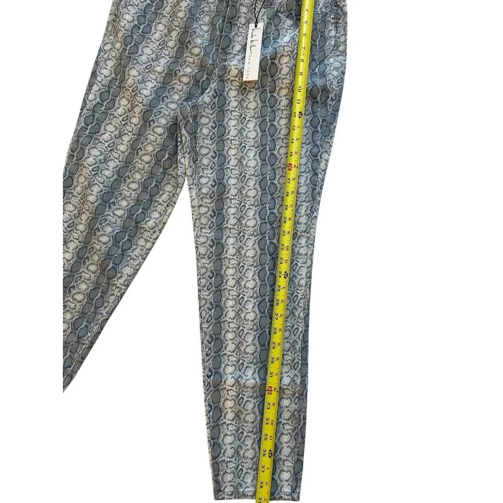 Nicole Miller‎ Soho High Rise Skinny Jeans Size 14 Snake Print Stretch Denim