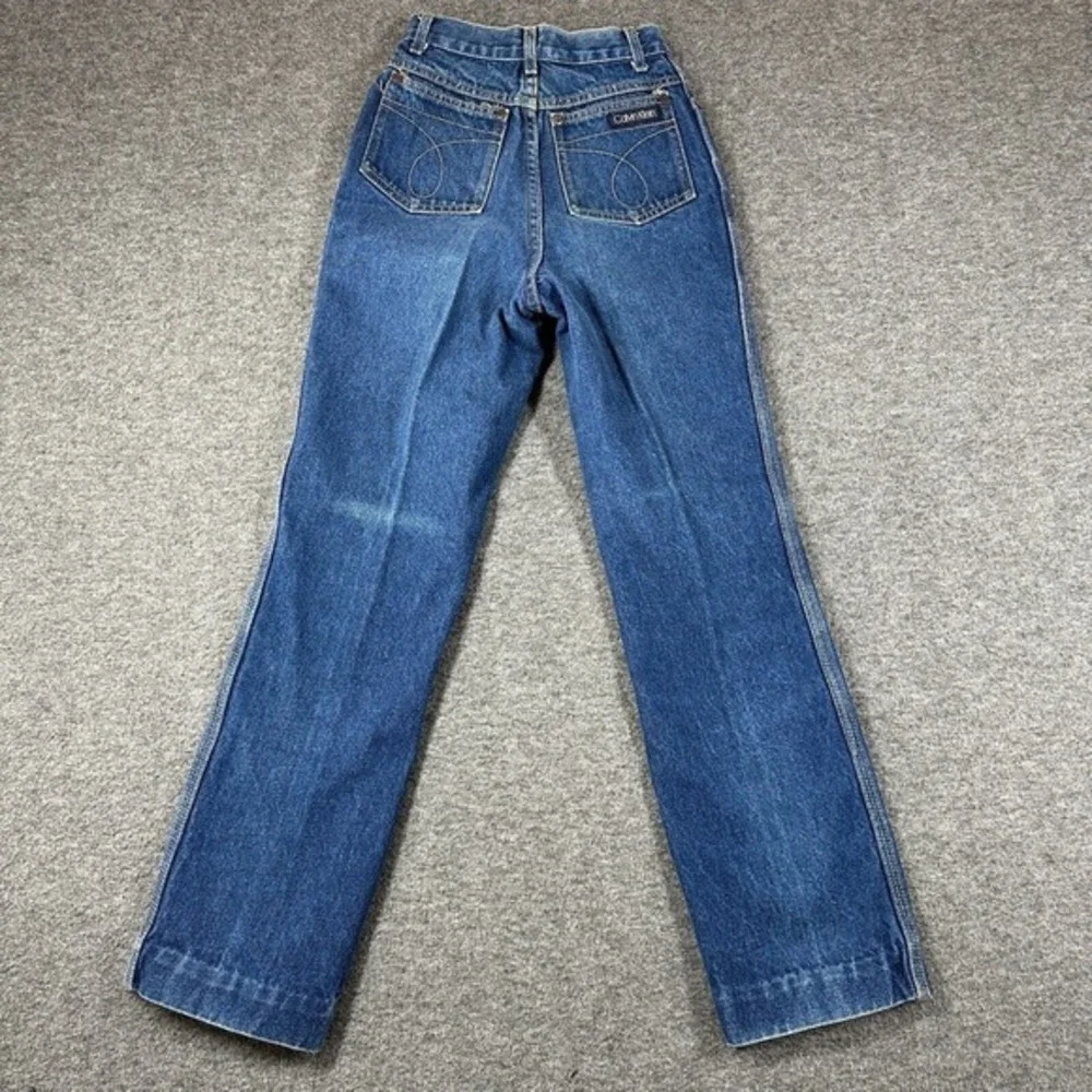 Vintage Calvin Klein High Waist Jeans Juniors 3 Dark Wash‎ Denim 22X27