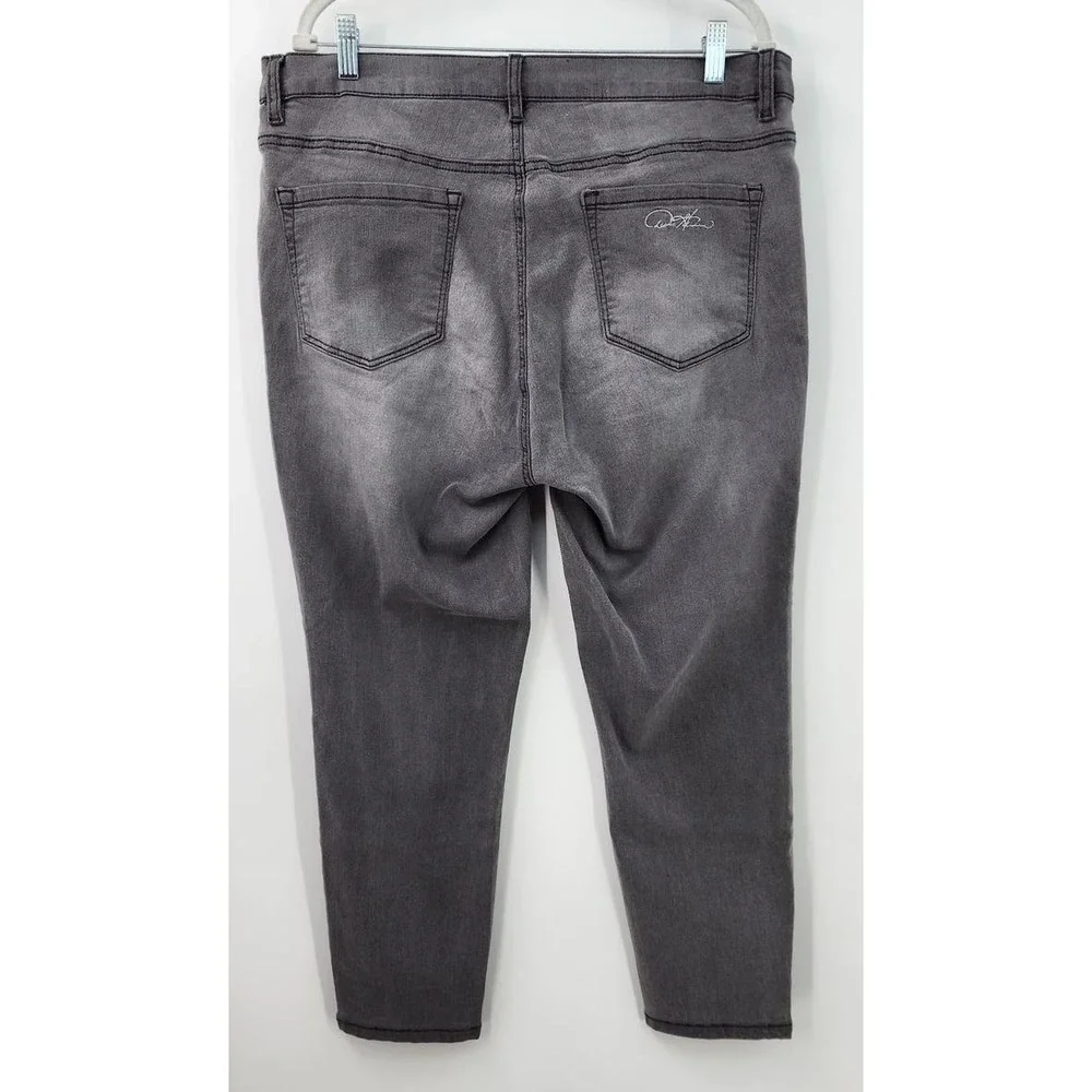 New NWT DG^2‎ by Diane Gilman Black Wash Skinny Jeans Size 16 P W