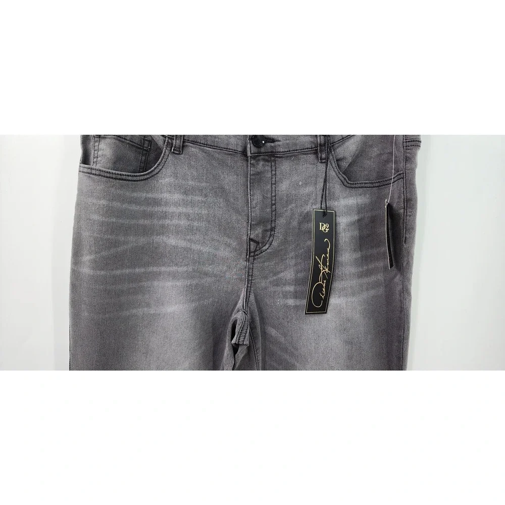 New NWT DG^2‎ by Diane Gilman Black Wash Skinny Jeans Size 16 P W