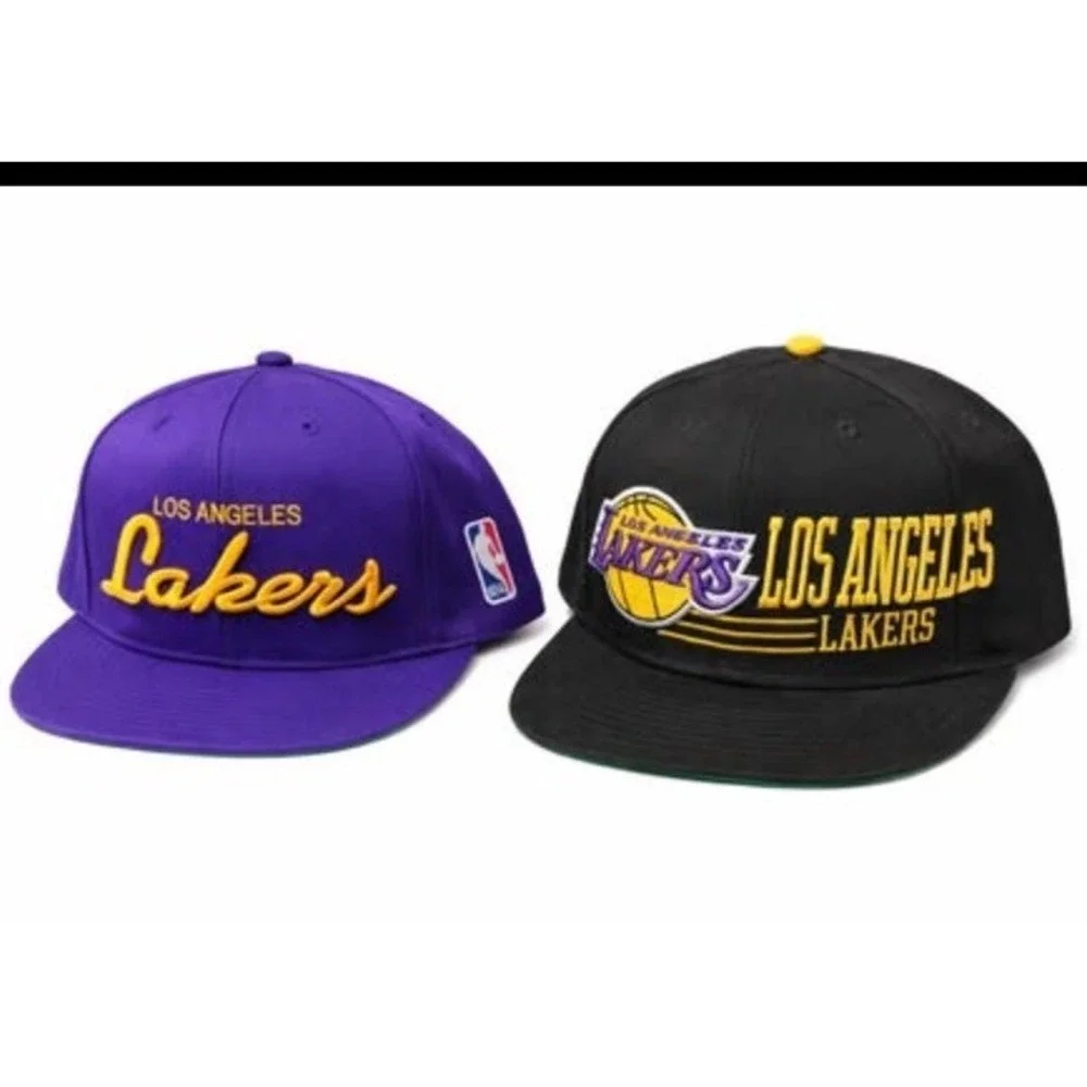 Los‎ Angeles Lakers Snapback Hat Lot Adidas Draft Cap New Era Vintage Style