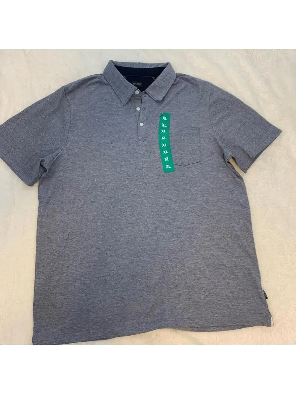 Buffalo David Bitton Men's Polo Shirt Gray Short Sleeve Cotton Blend XL NWT