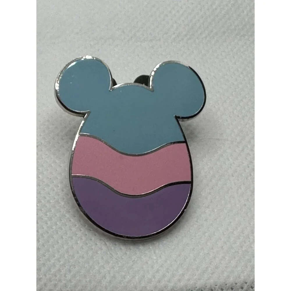 2009 Disney Pin Easter Egg With Mickey Mouse Ears. Blue, Pink, Purple